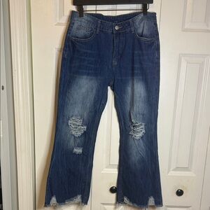 Distressed Blue Women's Jeans